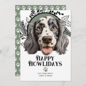 Happy Howlidays English Setter Dog Weihnachten (Vorne/Hinten)