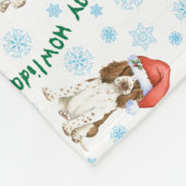 Happy Howlidays English Springer Fleece Blanket (Ecke)