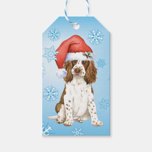 Happy Howlidays English Springer Spaniel Geschenkanhänger (Vorderseite)