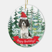 Happy Howlidays English Springer Spaniel Keramik Ornament (Links)