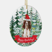Happy Howlidays English Springer Spaniel Keramik Ornament (Rechts)