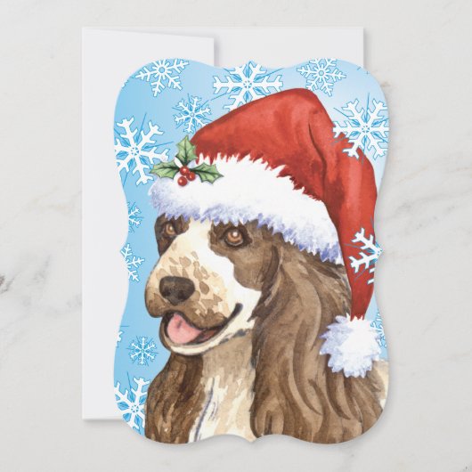 Happy Howlidays Englsih Cocker Spaniel Feiertagskarte (Vorderseite)