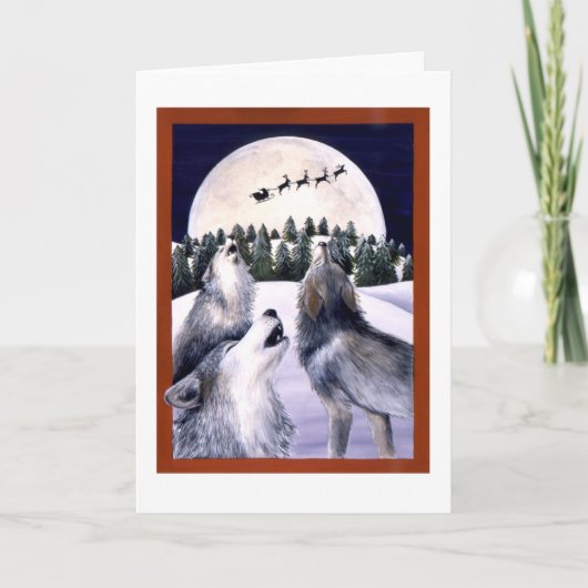 Happy Howlidays Feiertagskarte (Vorderseite)