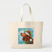 Happy Howlidays Field Spaniel Große Tote Bag Jumbo Stoffbeutel (Vorne)