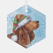 Happy Howlidays Field Spaniel Keramik Ornament (Vorderseite)