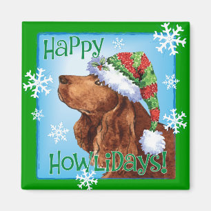 Happy Howlidays Field Spaniel Magnet