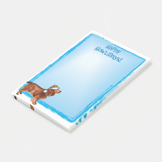 Happy Howlidays Field Spaniel Post-it Notes Post-it Klebezettel (angewinkelt)