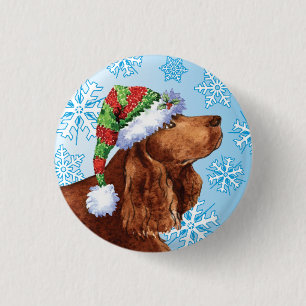 Happy Howlidays Field Spanier Pinback Button