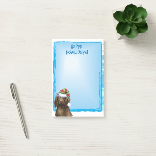 Happy Howlidays Flat-beschichteter Retriever Post-it Klebezettel (Büro)