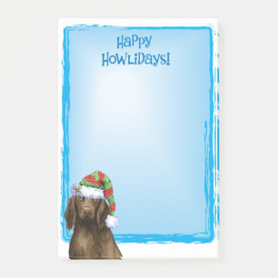 Happy Howlidays Flat-beschichteter Retriever Post-it Klebezettel