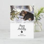 Happy Howlidays Flat Christmas Card Template Einladung (Stehend Vorderseite)