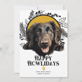 Happy Howlidays Flat Coated Retriever Weihnachten (Vorderseite)