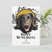 Happy Howlidays Flat Coated Retriever Weihnachten (Stehend Vorderseite)