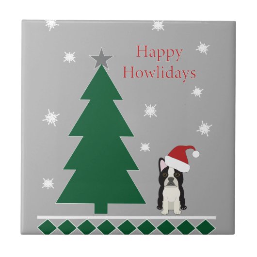 Happy Howlidays Fliese (Vorderseite)
