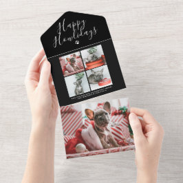 Happy Howlidays Foto Collage Dog Weihnachtskarte All In One Einladung