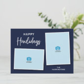 Happy Howlidays Foto Feiertagskarte (Stehend Vorderseite)