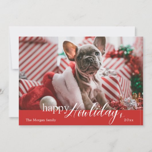 Happy Howlidays ⎢ Foto Holiday Card Feiertagskarte (Vorderseite)