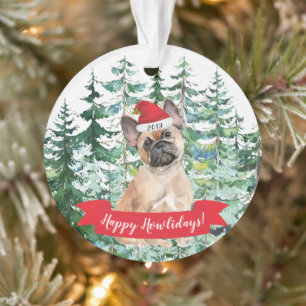 Happy Howlidays Französischer Bulldog Hund Weihnac Ornament