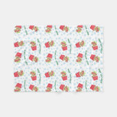 Happy Howlidays Frenchie Fleecedecke (Vorderseite (Horizontal))