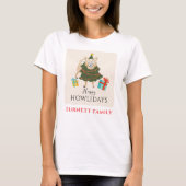 Happy Howlidays Frohe Weihnachts Matching Family T-Shirt (Vorderseite)
