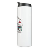 Happy Howlidays Funny Dog Weihnachtsgeschenk Thermosbecher (Nach rechts gedreht)