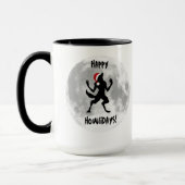 Happy Howlidays Funny Werewolf Tasse (Links)
