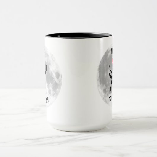 Happy Howlidays Funny Werewolf Tasse (Zentrum)