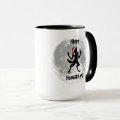 Happy Howlidays Funny Werewolf Tasse (VorderseiteRechts)