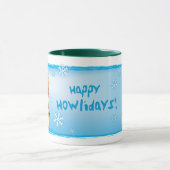 Happy Howlidays Gelbe Labrador Tasse (Zentrum)