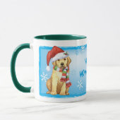 Happy Howlidays Gelbe Labrador Tasse (Links)