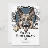 Happy Howlidays German Shepherd Dog Weihnachten (Vorderseite)