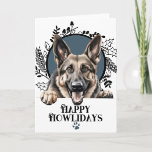 Happy Howlidays German Shepherd Dog Weihnachten