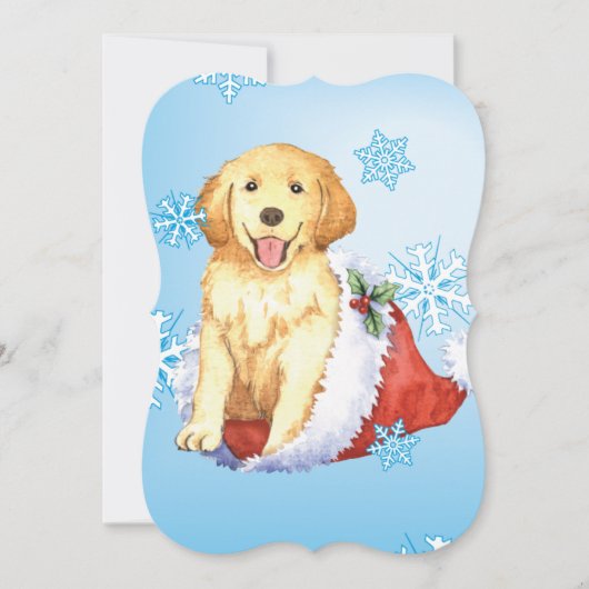 Happy Howlidays Golden Retriever Feiertagskarte (Vorderseite)