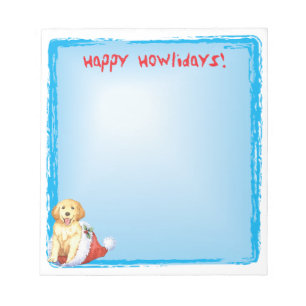 Happy Howlidays Golden Retriever Notizblock