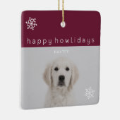 Happy Howlidays Grape Foto Keramikornament (Rechts)