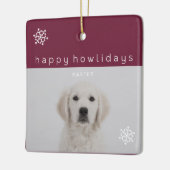 Happy Howlidays Grape Foto Keramikornament (Links)
