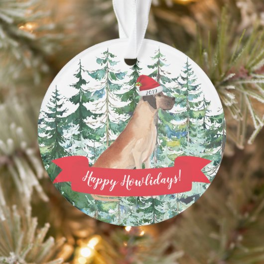 Happy Howlidays Great Dane Hund Weihnachten Ornament (Baum)