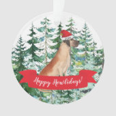 Happy Howlidays Great Dane Hund Weihnachten Ornament (Vorderseite)