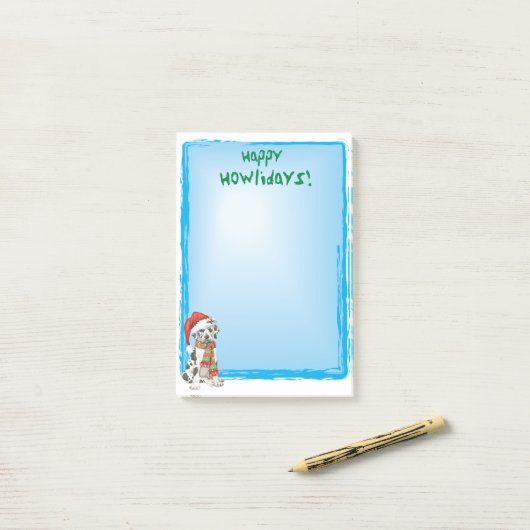 Happy Howlidays Great Dane Post-it Klebezettel (Auf Schreibtisch)