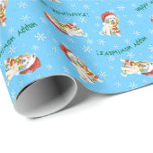 Happy Howlidays Great Pyrenäen Geschenkpapier (Rolleneckpunkt)