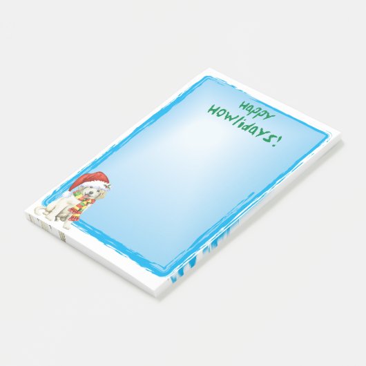 Happy Howlidays Great Pyrenäen Post-it Klebezettel (angewinkelt)