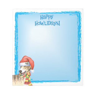 Happy Howlidays Greyhound Notizblock