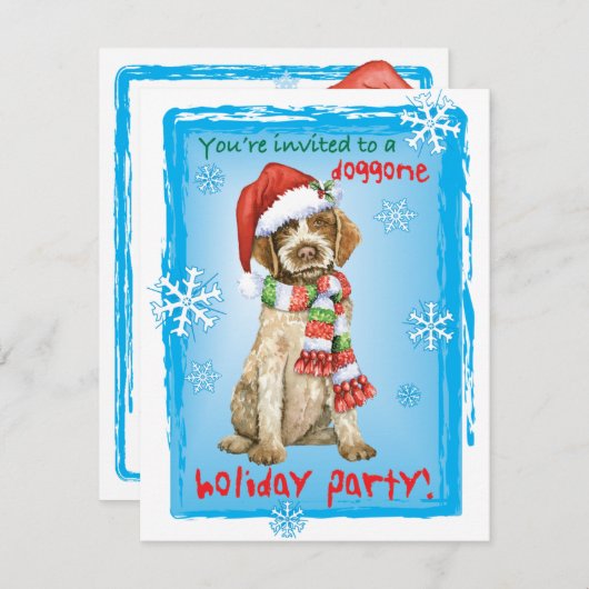 Happy Howlidays Griffon Einladung (Vorne/Hinten)