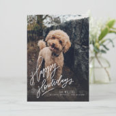 Happy Howlidays Handschrift | Foto für Heimtiere (Stehend Vorderseite)