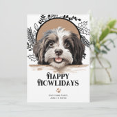 Happy Howlidays Havanese Dog Weihnachten (Stehend Vorderseite)