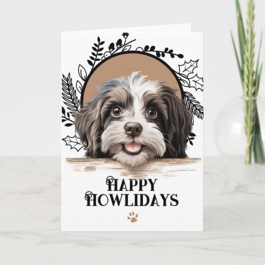 Happy Howlidays Havanese Dog Weihnachten (Vorderseite)
