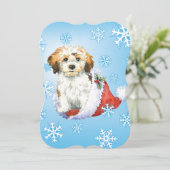 Happy Howlidays Havanese Feiertagskarte (Stehend Vorderseite)
