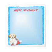 Happy Howlidays Havanese Notizblock (Vorderseite)