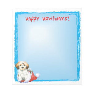 Happy Howlidays Havanese Notizblock