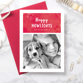 Happy Howlidays Holiday Foto Card Feiertagskarte